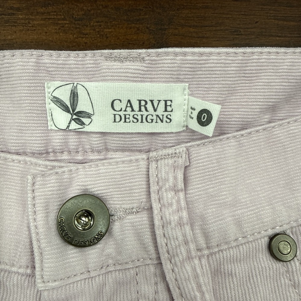 NWT Carve Designs Oahu Shorts 4" Size 0 Raw Hem Corduroy Women's Purple Surf - Picture 4 of 8